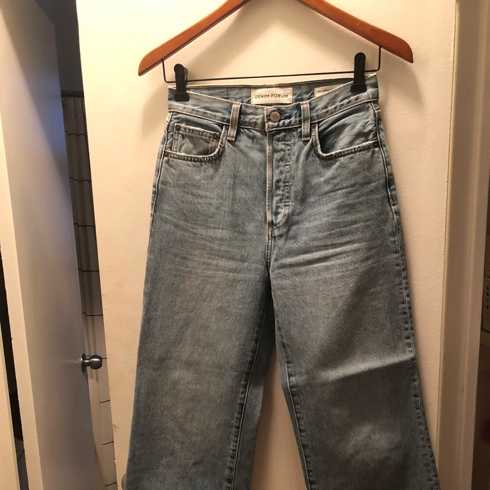 Aritzia Denim Forum The Farrah High Rise Wide Leg